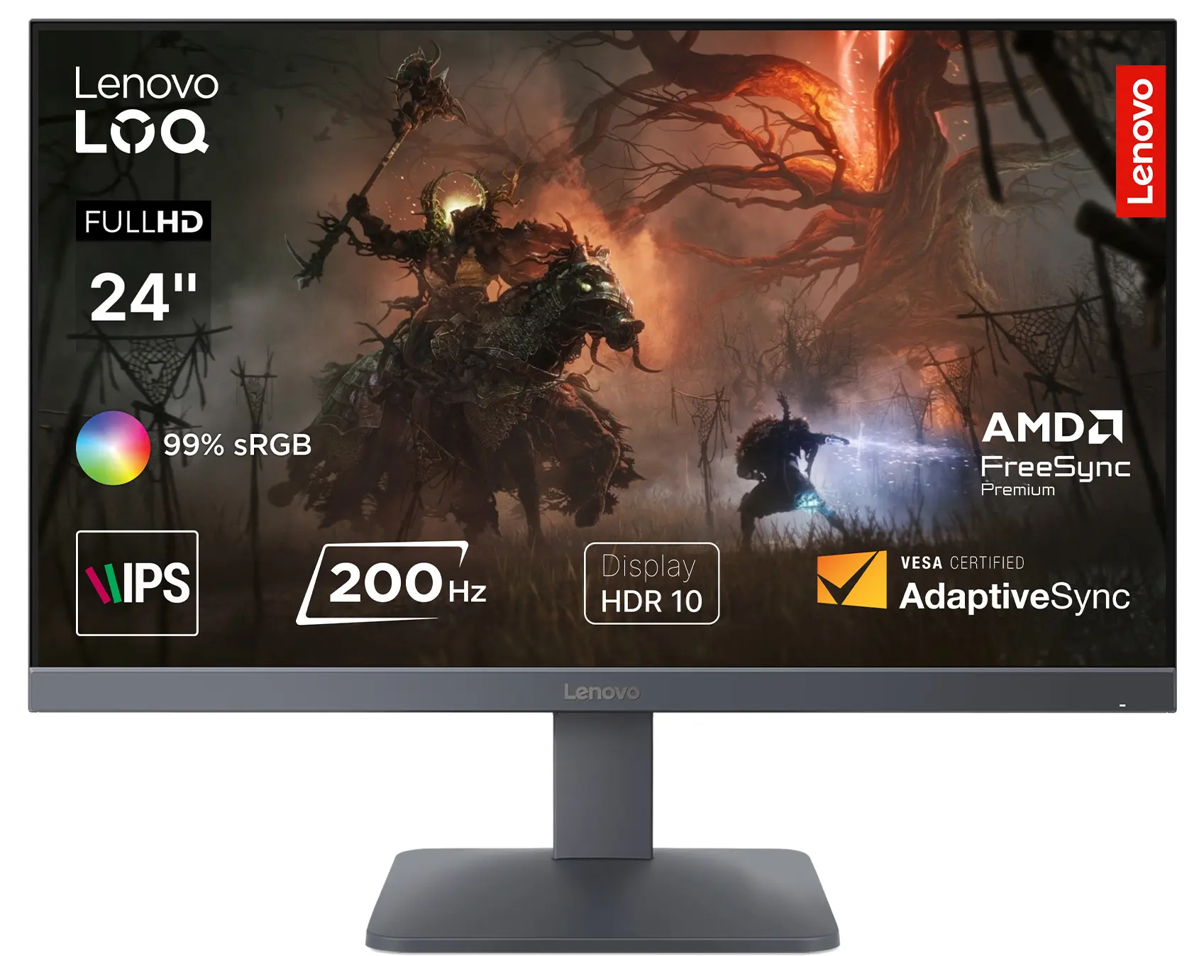 Монитор Lenovo LOQ 24-10 (Black/Gray) - 7