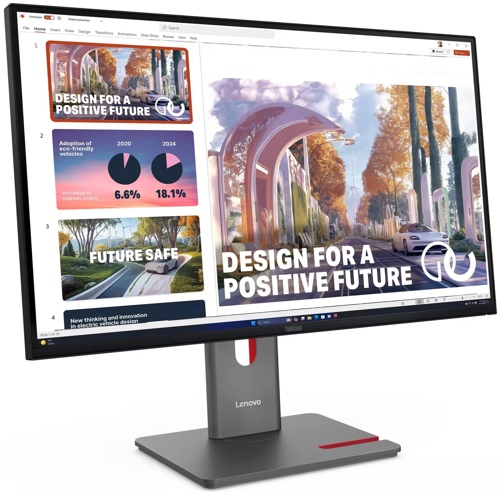 Monitor Lenovo ThinkVision P27QD-40 (Raven Black) - 2