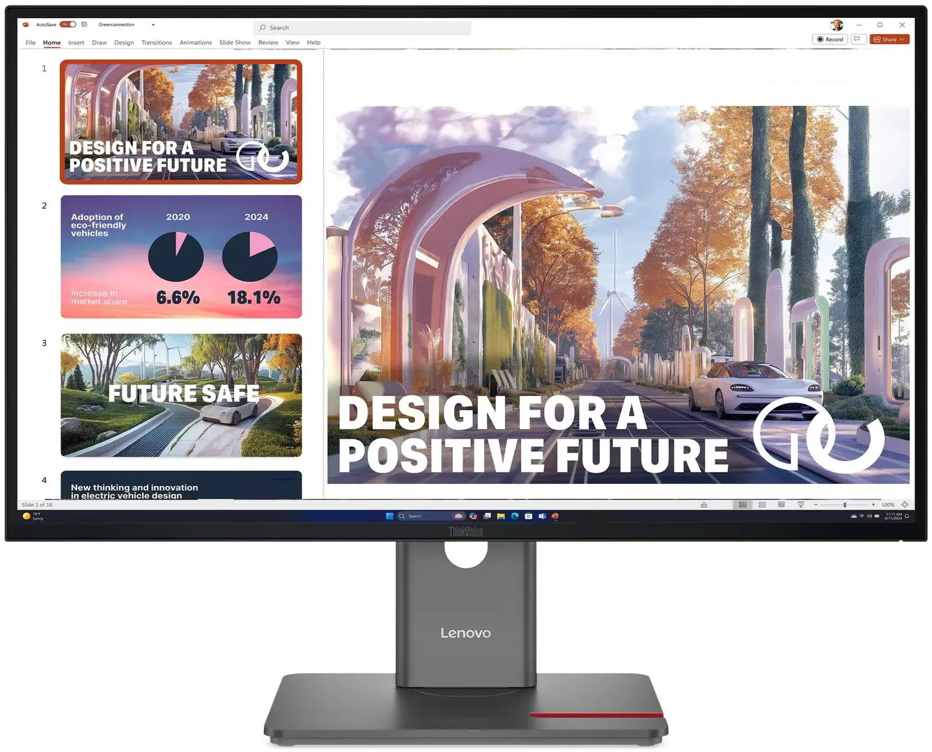 Monitor Lenovo ThinkVision P27QD-40 (Raven Black)