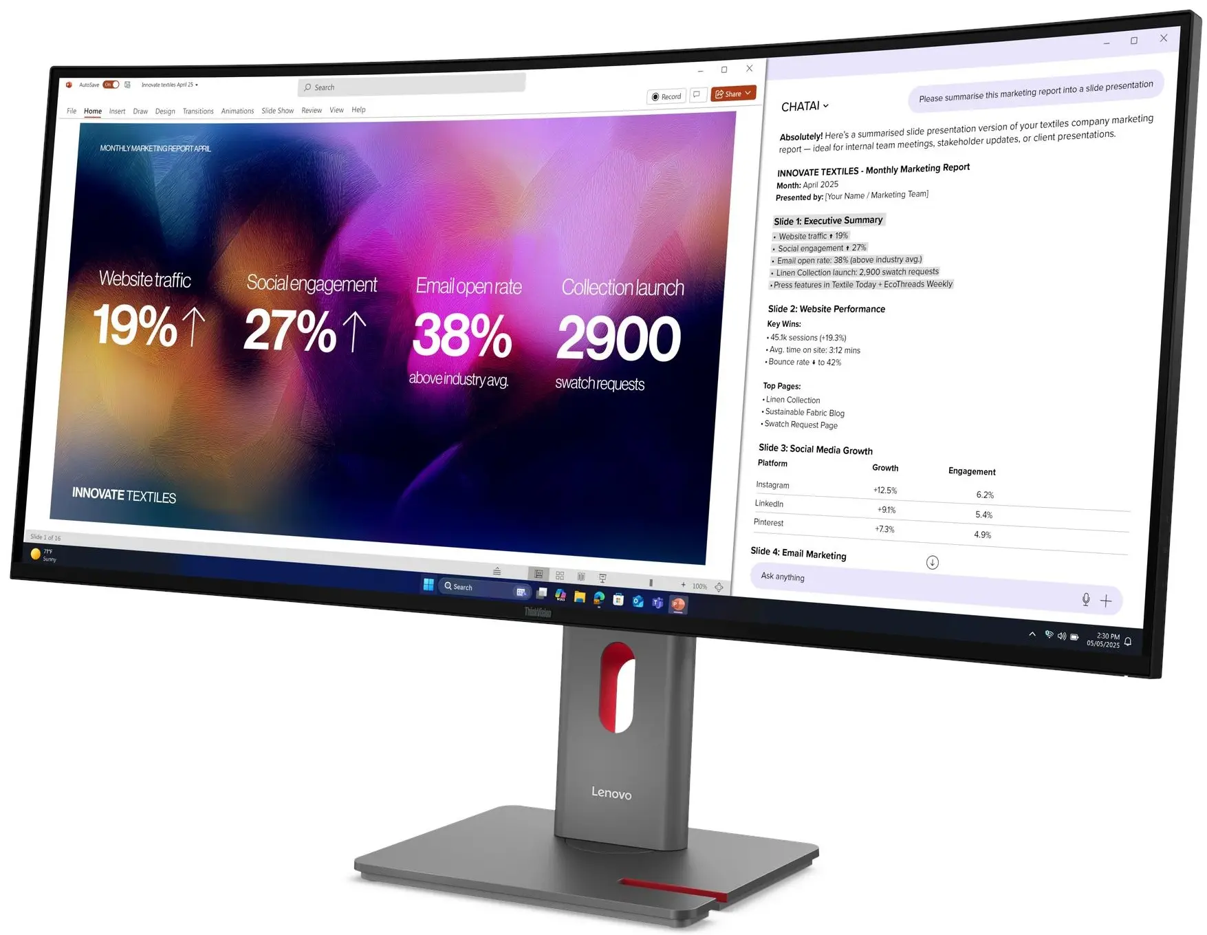 Монитор Lenovo ThinkVision P40WD-40 (Black) - 3