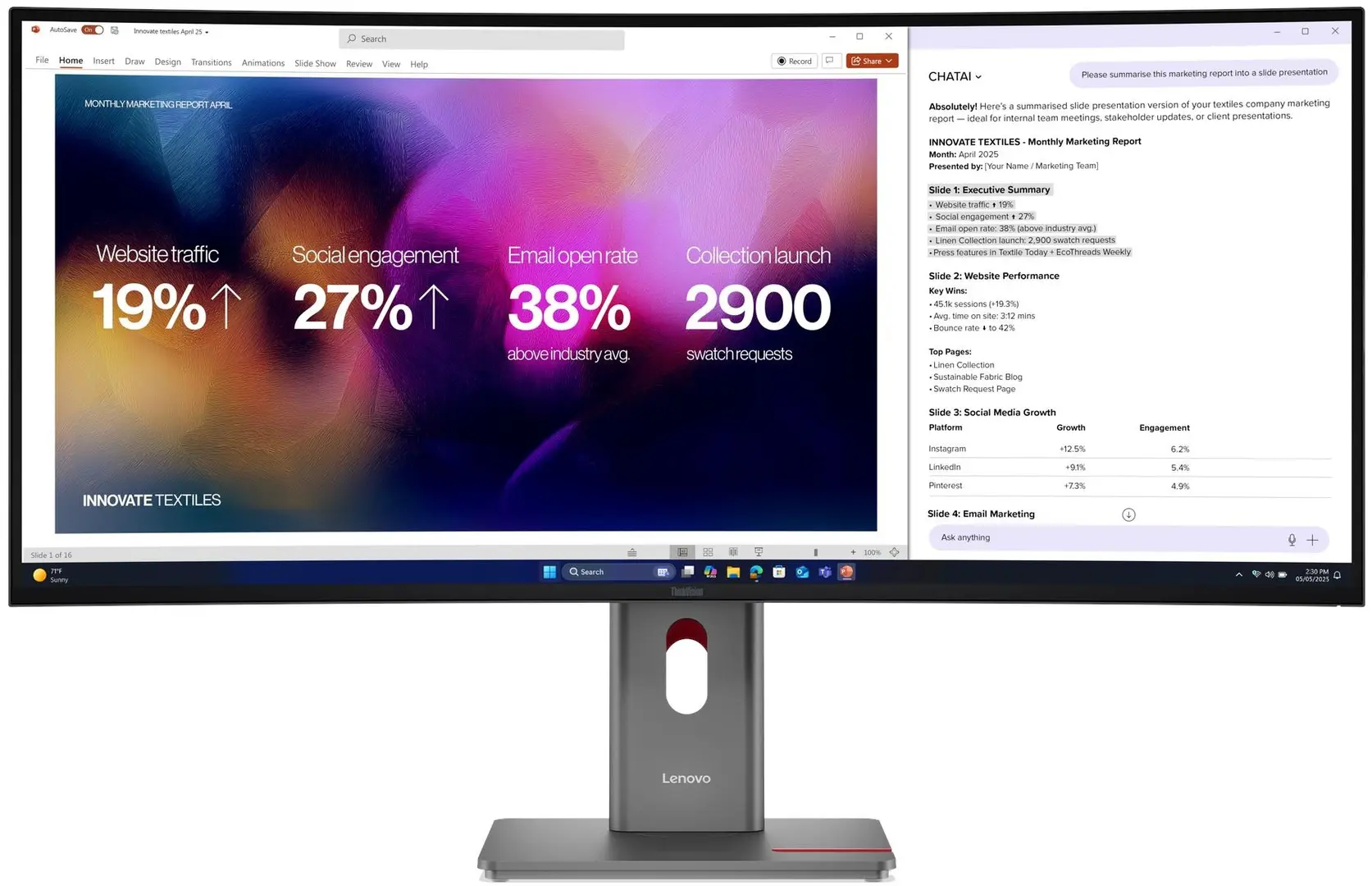 Монитор Lenovo ThinkVision P40WD-40 (Black)
