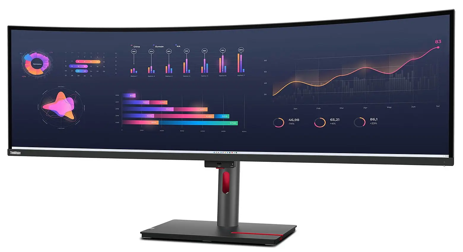 Monitor Lenovo ThinkVision P49w-30 (Black) - 3