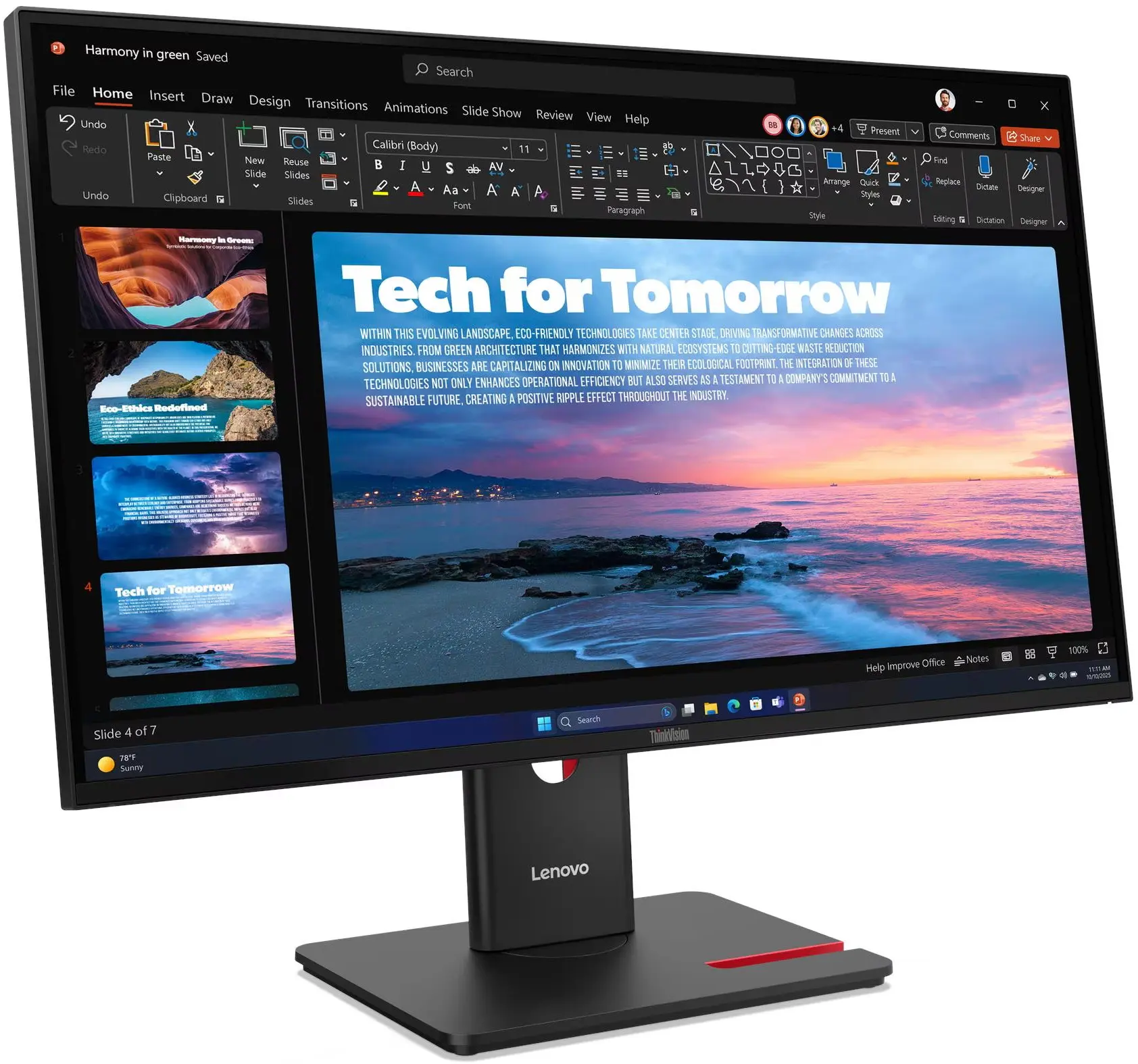 Monitor Lenovo ThinkVision T27QD-40 (Eclipse Black) - 2