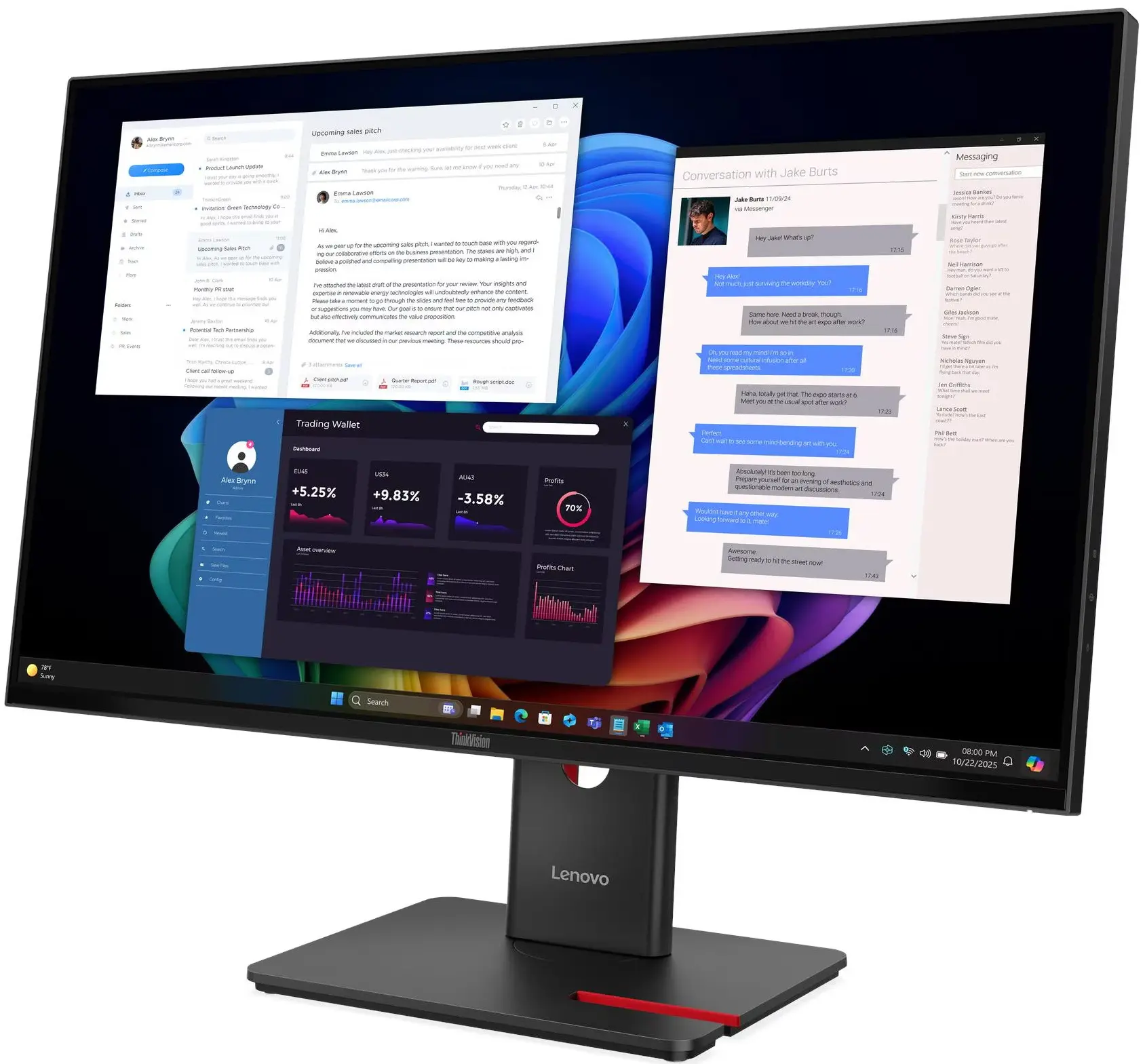 Монитор Lenovo ThinkVision T27UD-40 (Eclipse Black) - 3