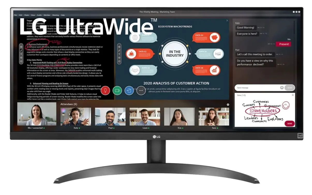 Monitor LG UltraWide 29WP500-B (Black)