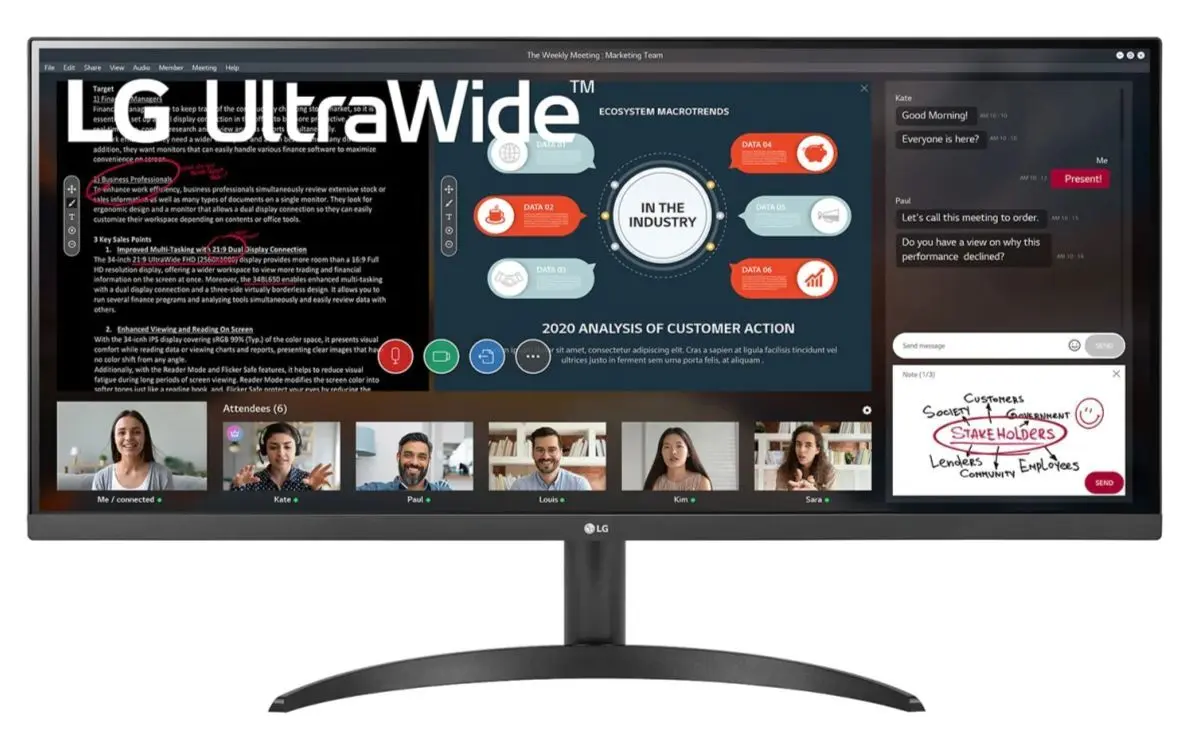 Monitor LG UltraWide 34WP500-B (Black)