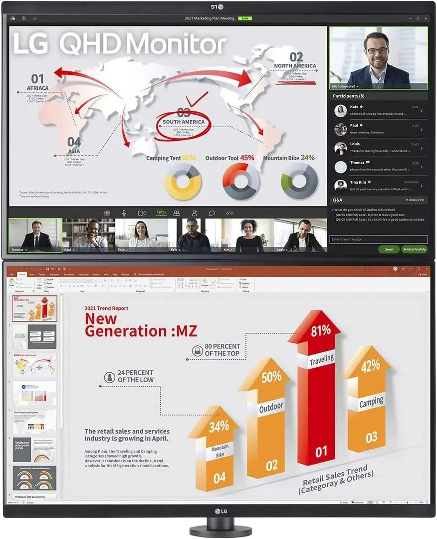 Monitor LG Ergo Dual 27QP88DP-BS (Black) - 3