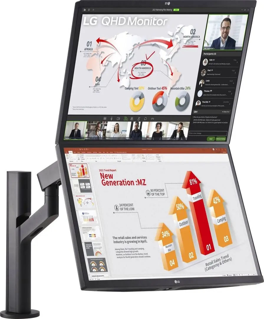 Monitor LG Ergo Dual 27QP88DP-BS (Black) - 4