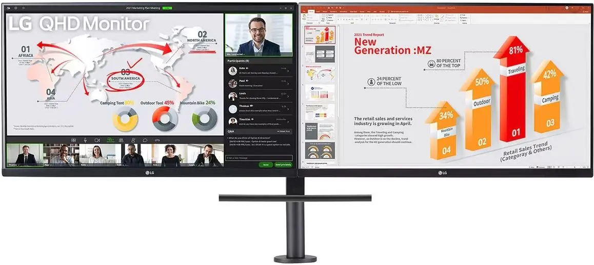 Monitor LG Ergo Dual 27QP88DP-BS (Black)
