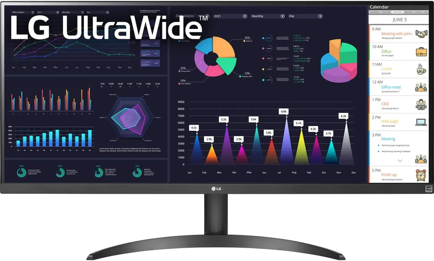 Monitor LG UltraWide 34WQ500-B (Black)