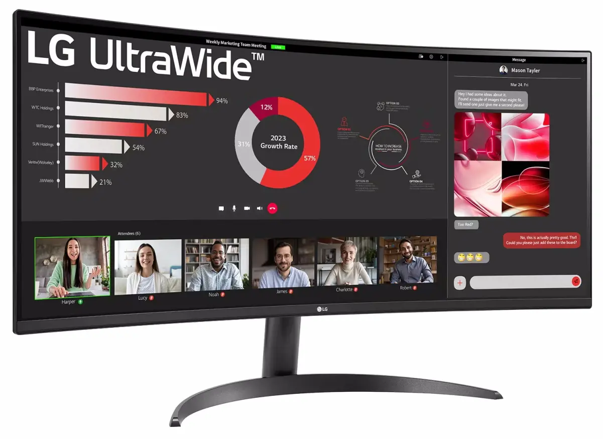 Monitor LG UltraWide 34WR50QK-B.AEU (Black)