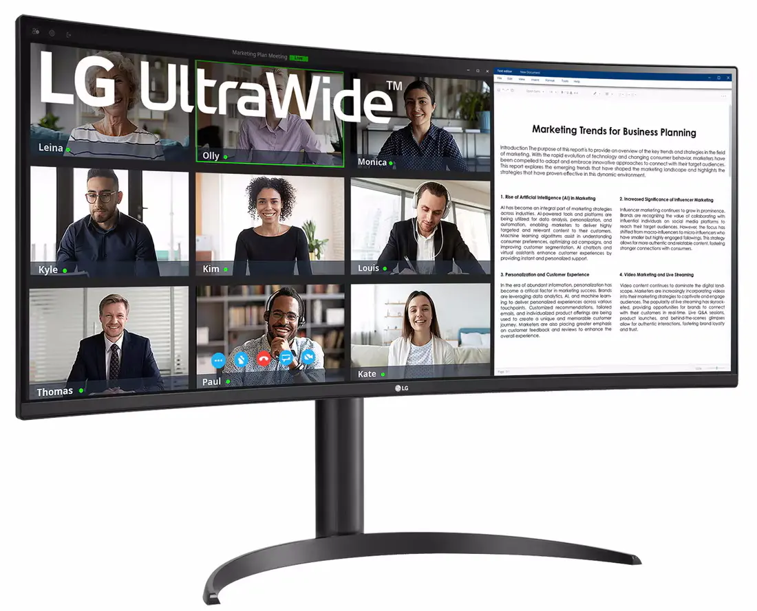 Монитор LG UltraWide 34WR55QK-B.AEU (Black)