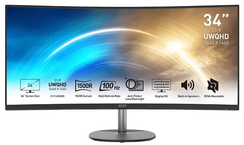 Monitor MSI Pro MP341CQ (Black)