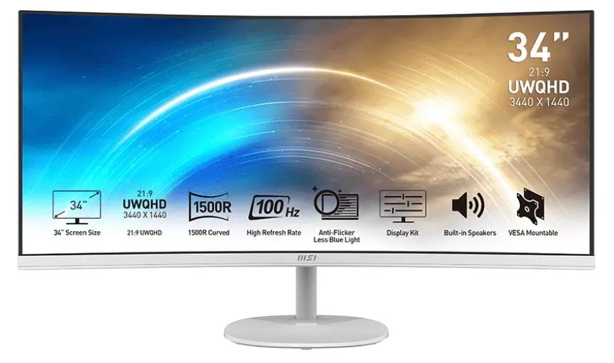 Monitor MSI Pro MP341CQW (White)