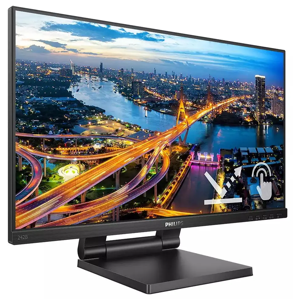 Monitor Philips 23.8'' 242B1TC/01 (Black) - 2