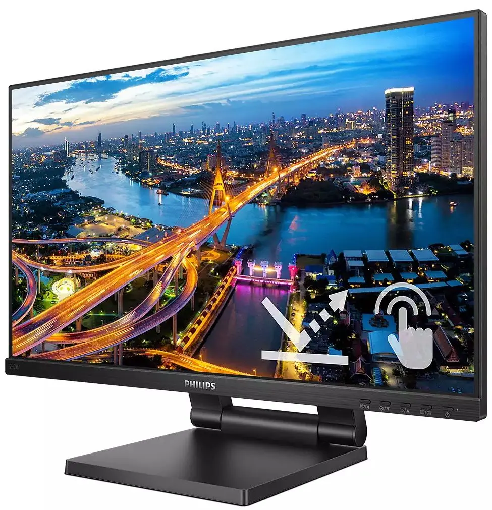 Monitor Philips 23.8'' 242B1TC/01 (Black) - 3