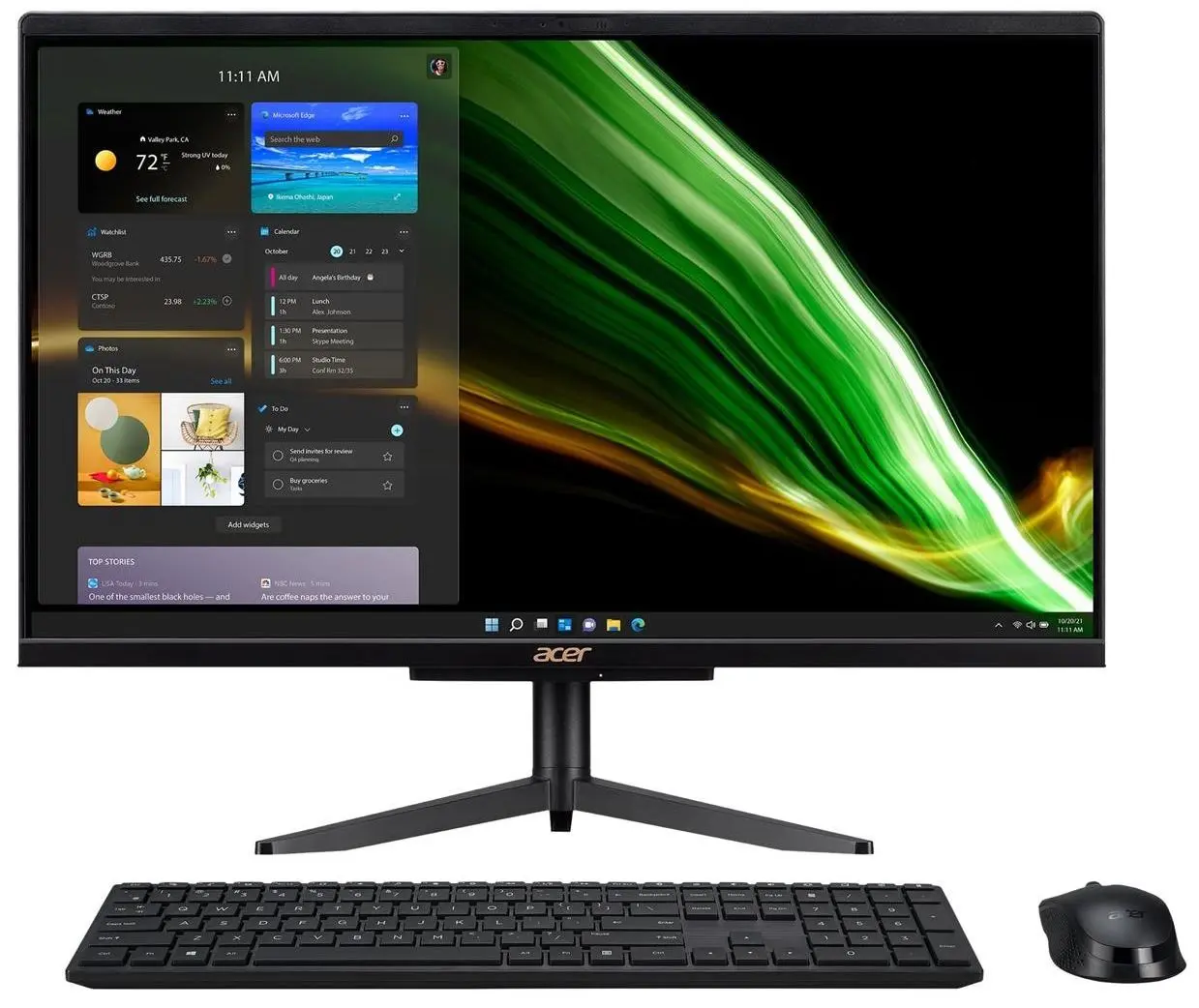 All in one Acer C24-1600 Intel Pentium N6005 8GB DDR4/512GB SSD (Black)