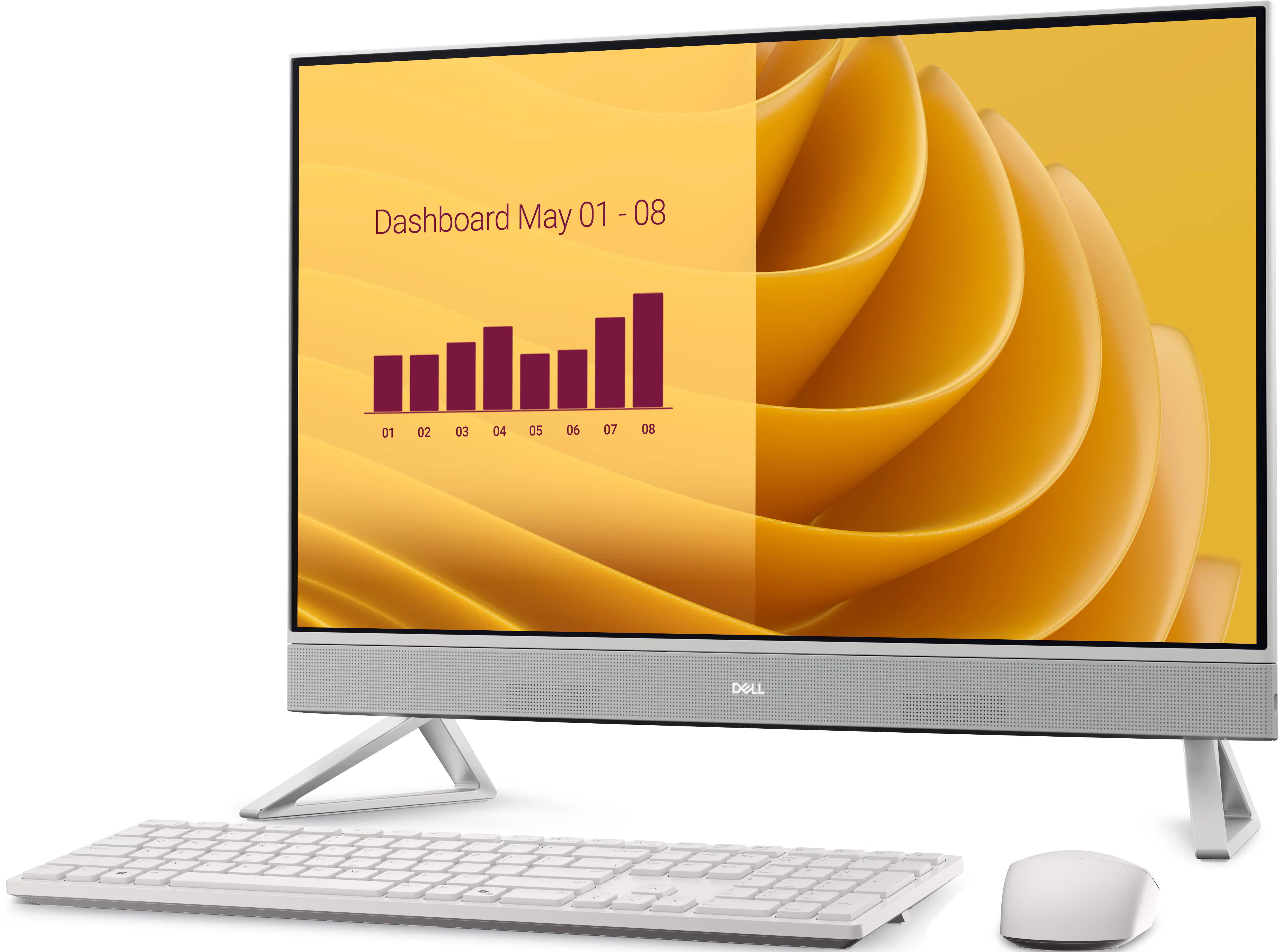 All in one Dell EC27250 Intel Core 7 150U 32GB DDR5/2TB SSD W11P (White)