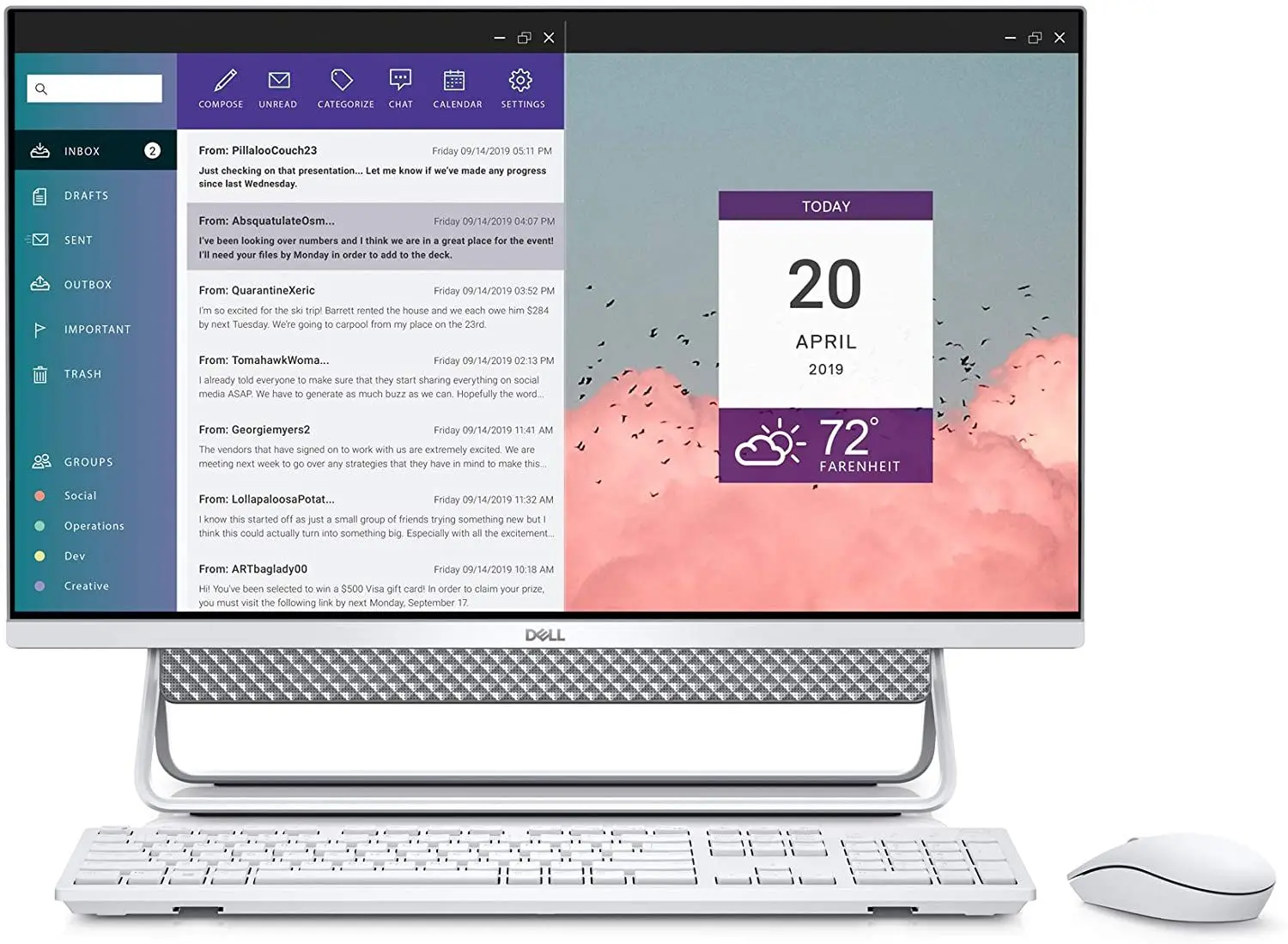 Моноблок Dell Inspiron Arch 24-5400 Intel Core i5-1135G7 8GB/256GB SSD/1TB HDD (Silver)