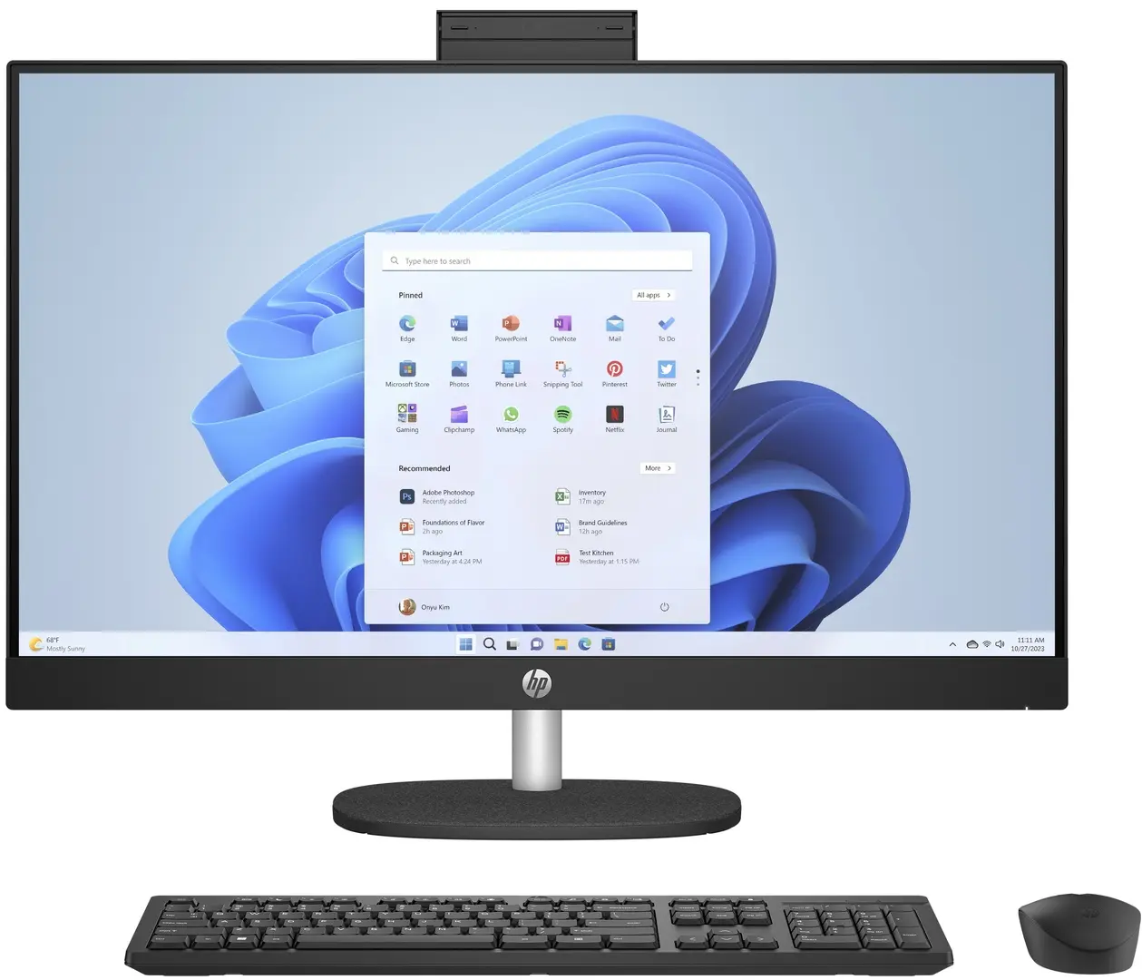 All in one HP 27-cr0031ci Intel Core i5-1335U 8GB DDR4/512GB SSD (Black)