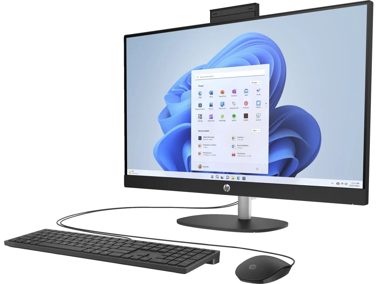 All in One HP 27-cr0037ci Intel Core i3-1315U 8GB DDR4/512GB SSD (Black) - 2