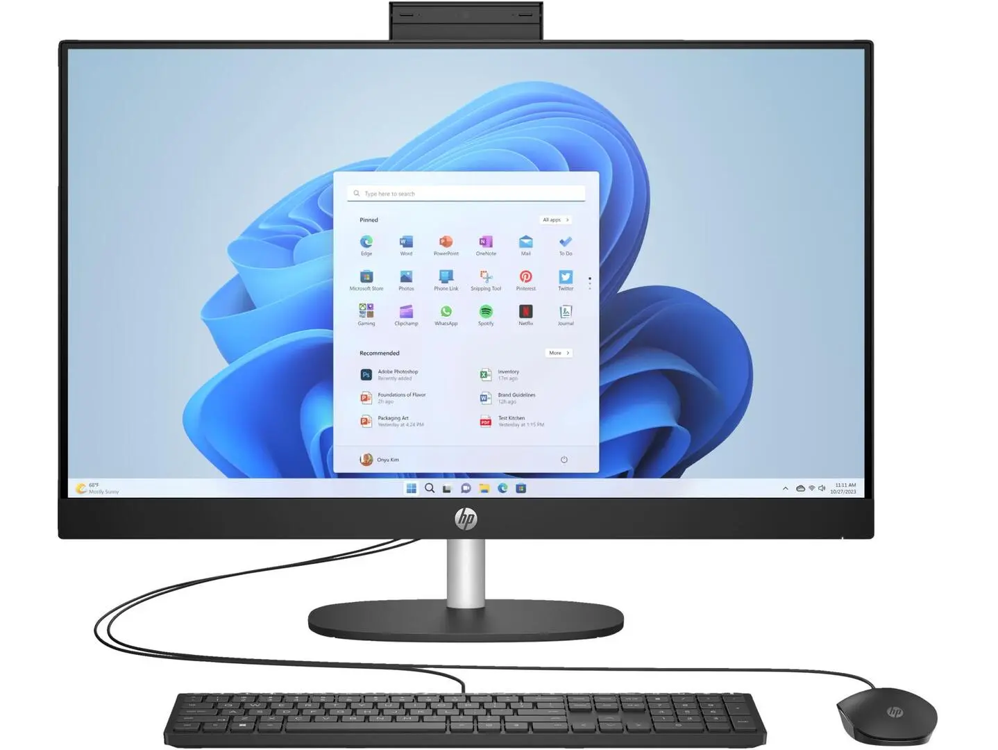 All in One HP 27-cr0037ci Intel Core i3-1315U 8GB DDR4/512GB SSD (Black)