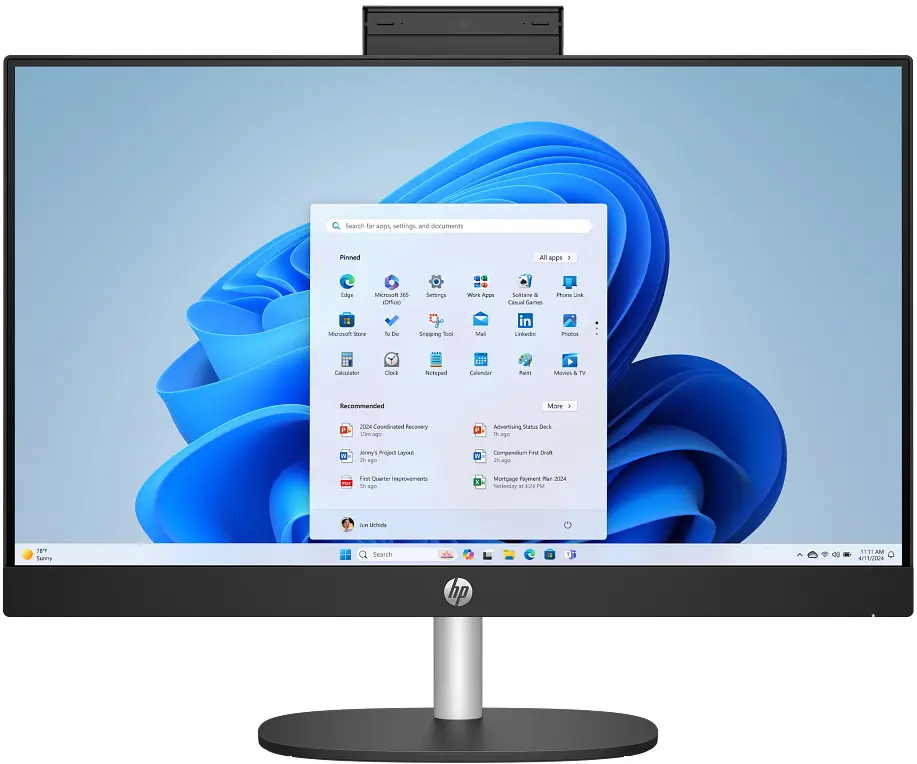 All in one HP 27-cr0042ci AMD Ryzen 5 7520U 16GB DDR5/512GB SSD (Black) - 3