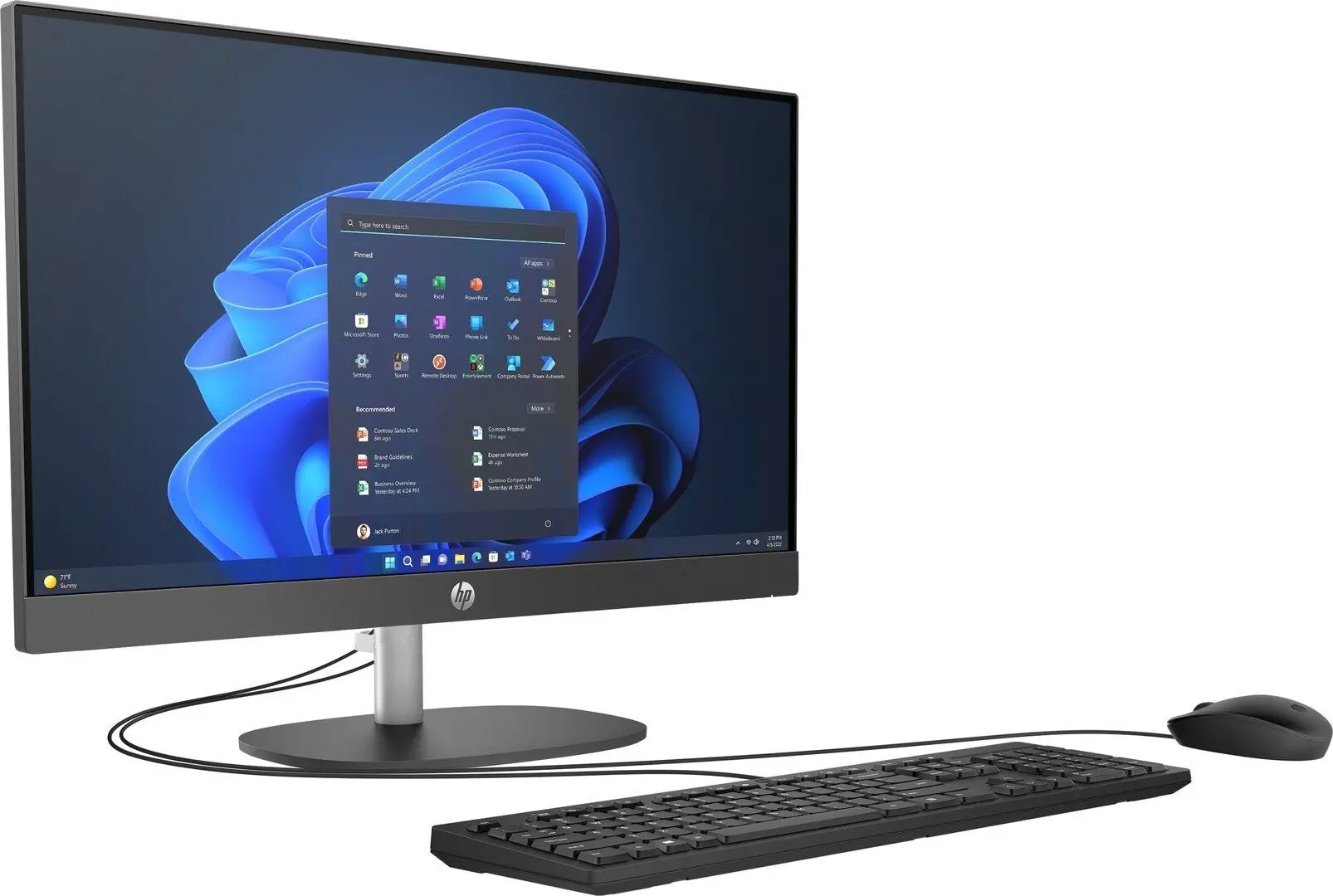 All in One HP ProOne 245 G10 AMD Ryzen 3 7320U 8GB DDR5/512GB SSD (Black)