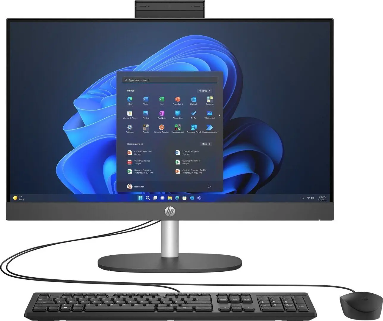 All in One HP ProOne 245 G10 AMD Ryzen 3 7320U 8GB DDR5/512GB SSD (Black)