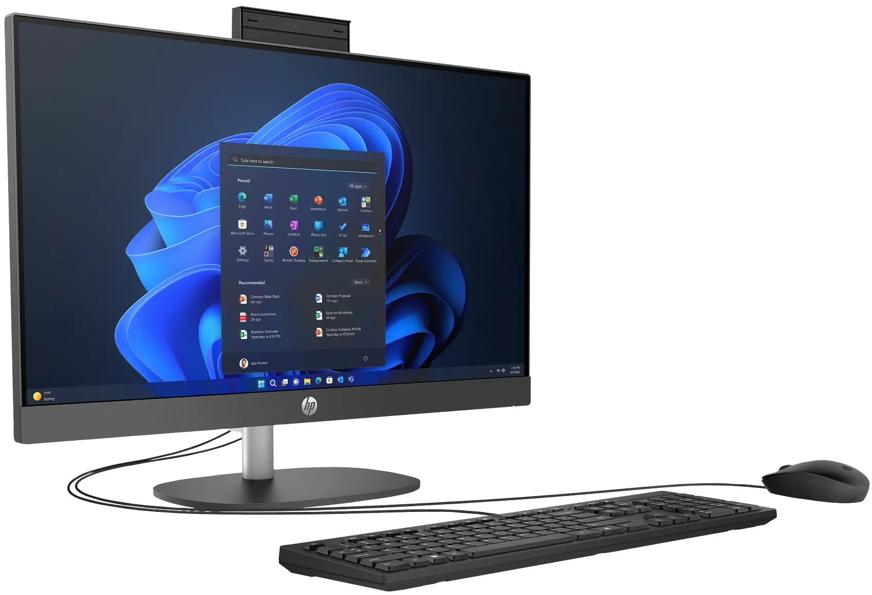 All in one HP ProOne 245 G10 AMD Ryzen 5 7520U 16GB DDR5/512GB SSD (Black)