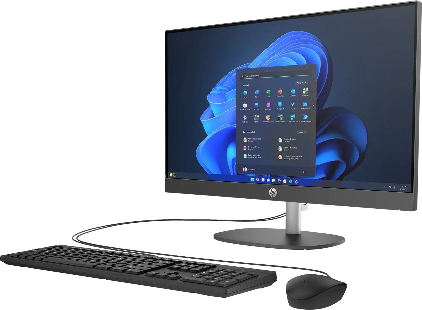 All in One HP ProOne 245 G10 AMD Ryzen 5 7520U 8GB DDR5/512GB SSD (Black)