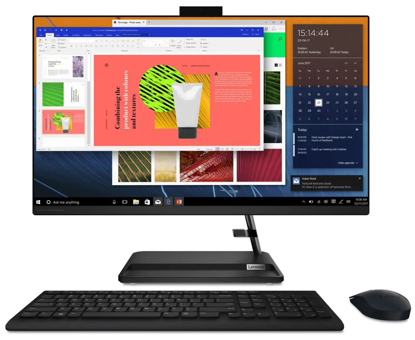 All in One Lenovo IdeaCentre 3 27ALC6 AMD Ryzen 3 7330U 8GB DDR4/512GB SSD (Black) - 6