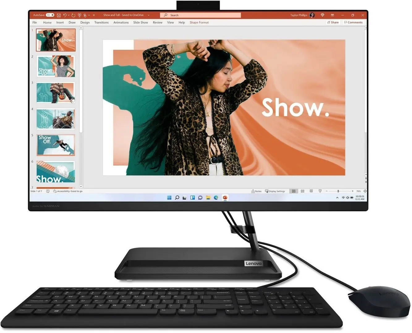 Моноблок Lenovo IdeaCentre AIO 3 24ALC6 AMD Ryzen 5 7430U 16GB DDR4/512GB SSD (Black)