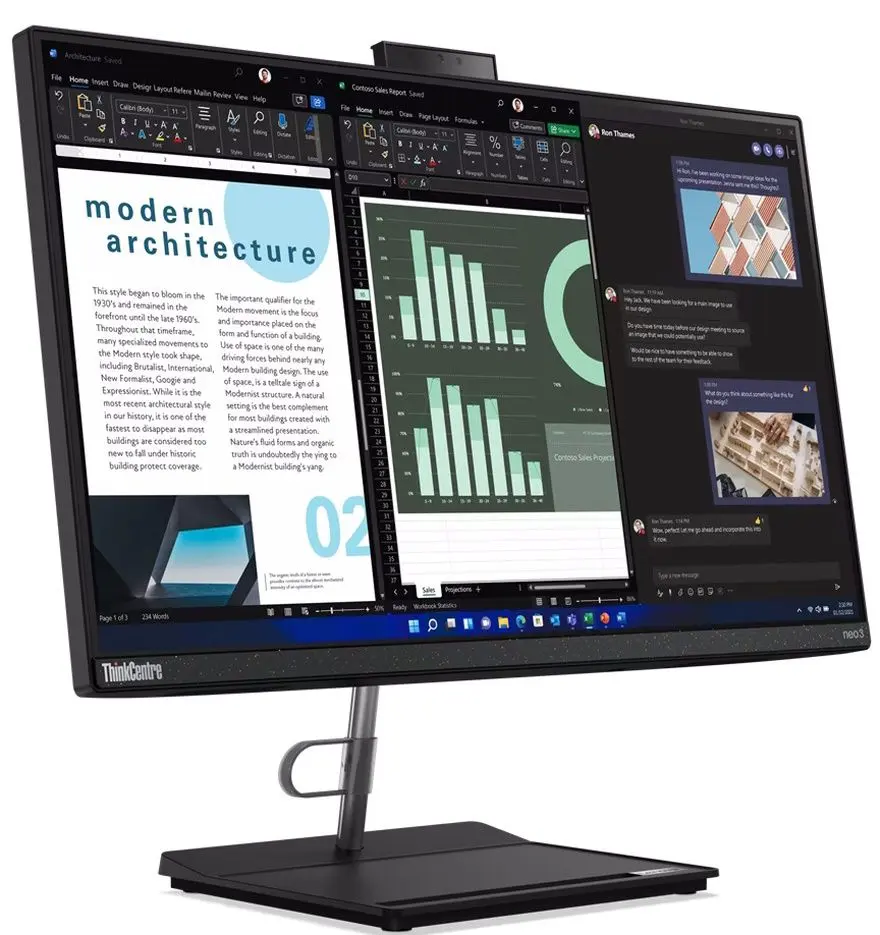 All in one Lenovo ThinkCentre Neo 30a 12B1005ERI Intel Core i3-1220P 8GB DDR4/512GB SSD (Raven Black)