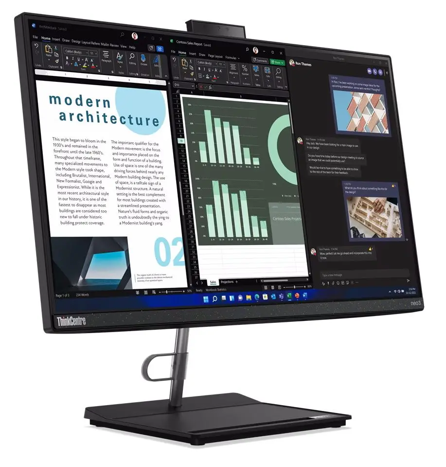 Моноблок Lenovo ThinkCentre neo 30a 24 Intel Core i5-1240P 16GB DDR4/512GB SSD (Raven Black)