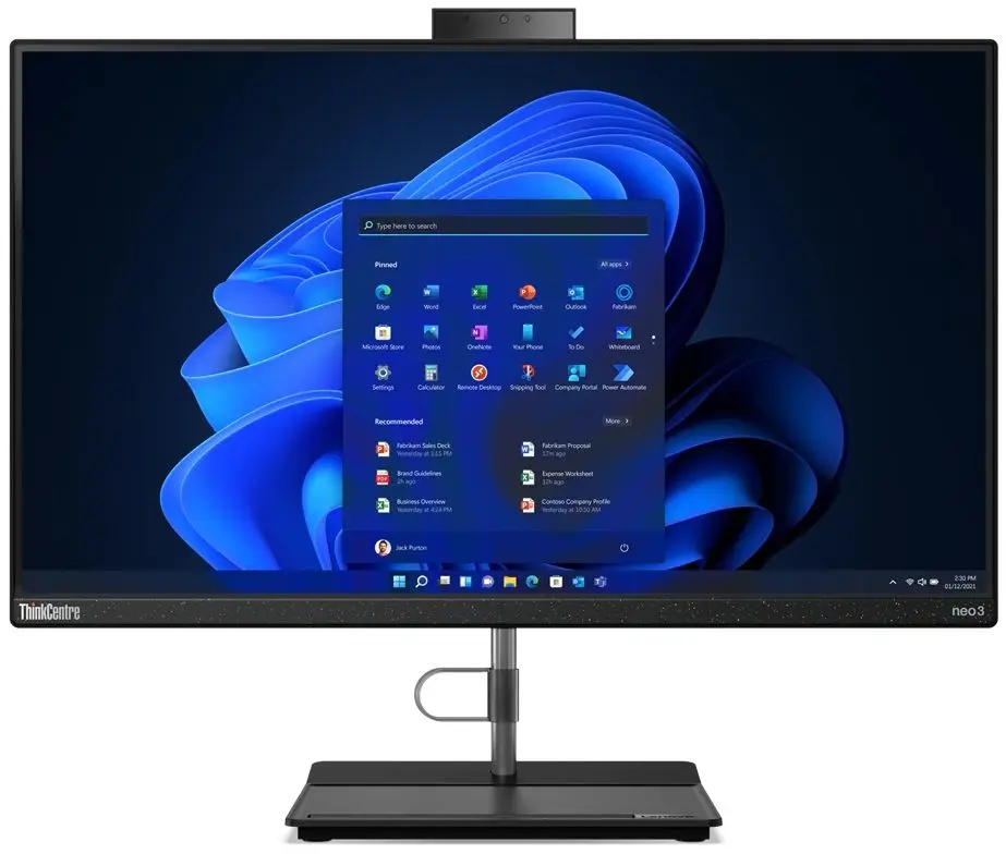 All in One Lenovo ThinkCentre Neo 30a 27 Intel Core i3-1215U 8GB DDR4/256GB SSD (Raven Black)