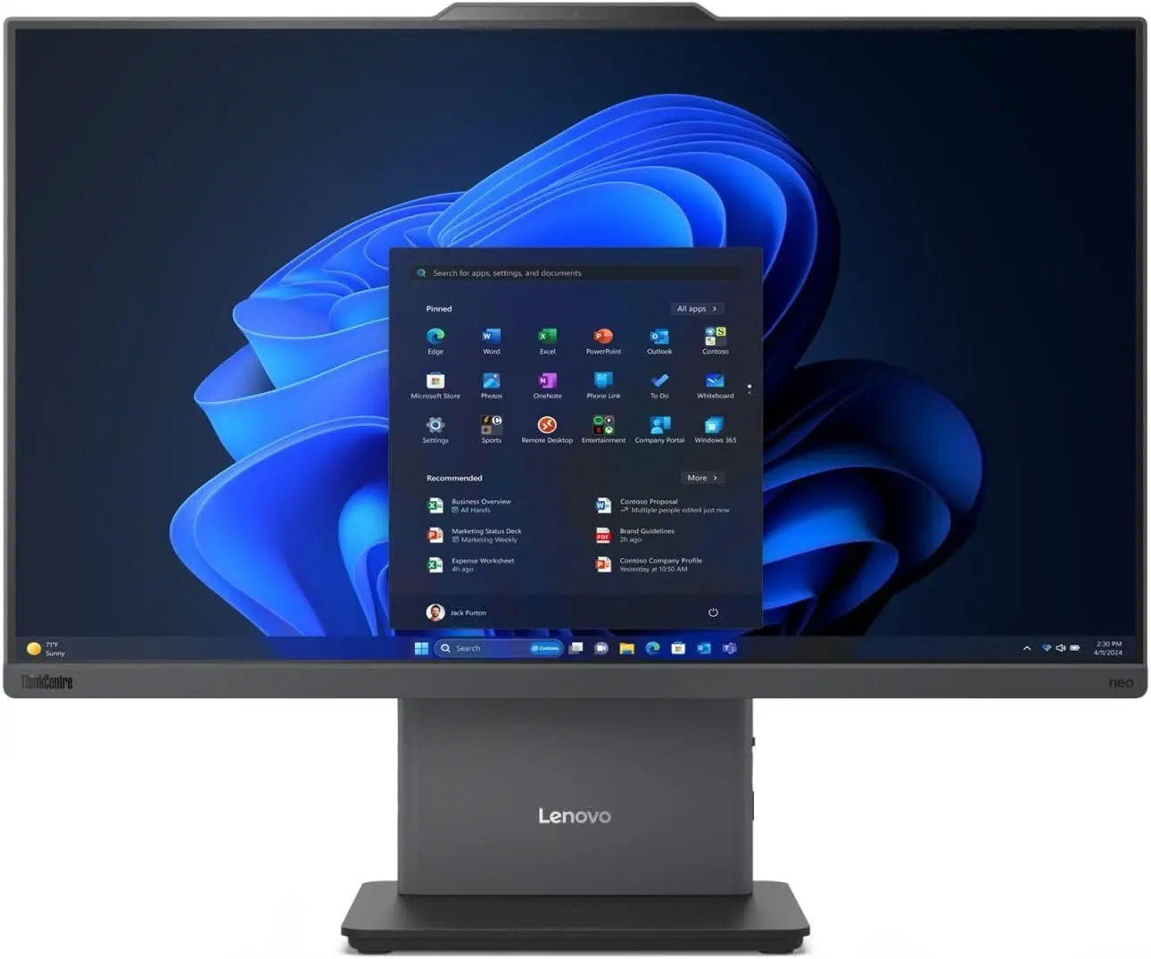 All in one Lenovo ThinkCentre Neo 50a Gen 5 12SCA07R00 Intel Core i7-13620H 16GB DDR5/256GB SSD (Luna Grey)