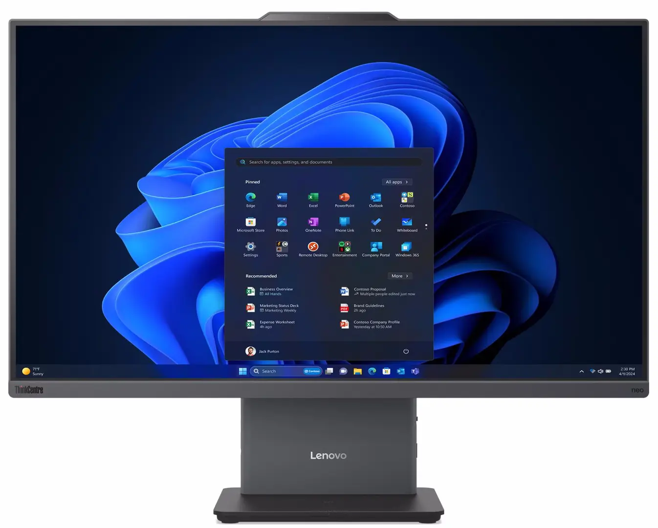 All in one Lenovo ThinkCentre neo 55a Gen 6 Ryzen 5 220 16GB/512GB NoOS (Luna Gray)
