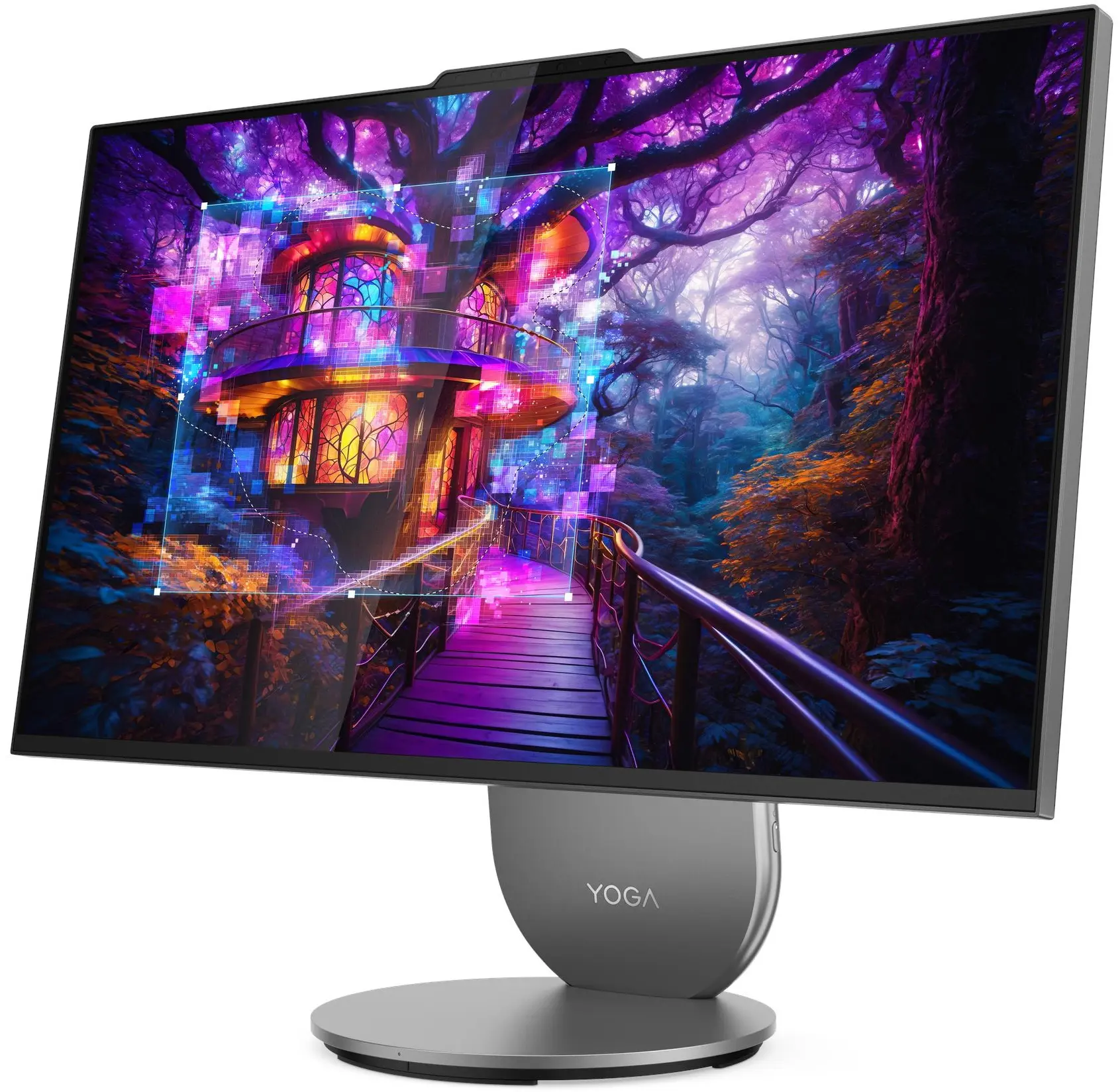 Моноблок Lenovo Yoga 27IAH10 Intel Core Ultra 7 255H 16GB LPDDR5/1TB SSD W11P (Luna Grey)