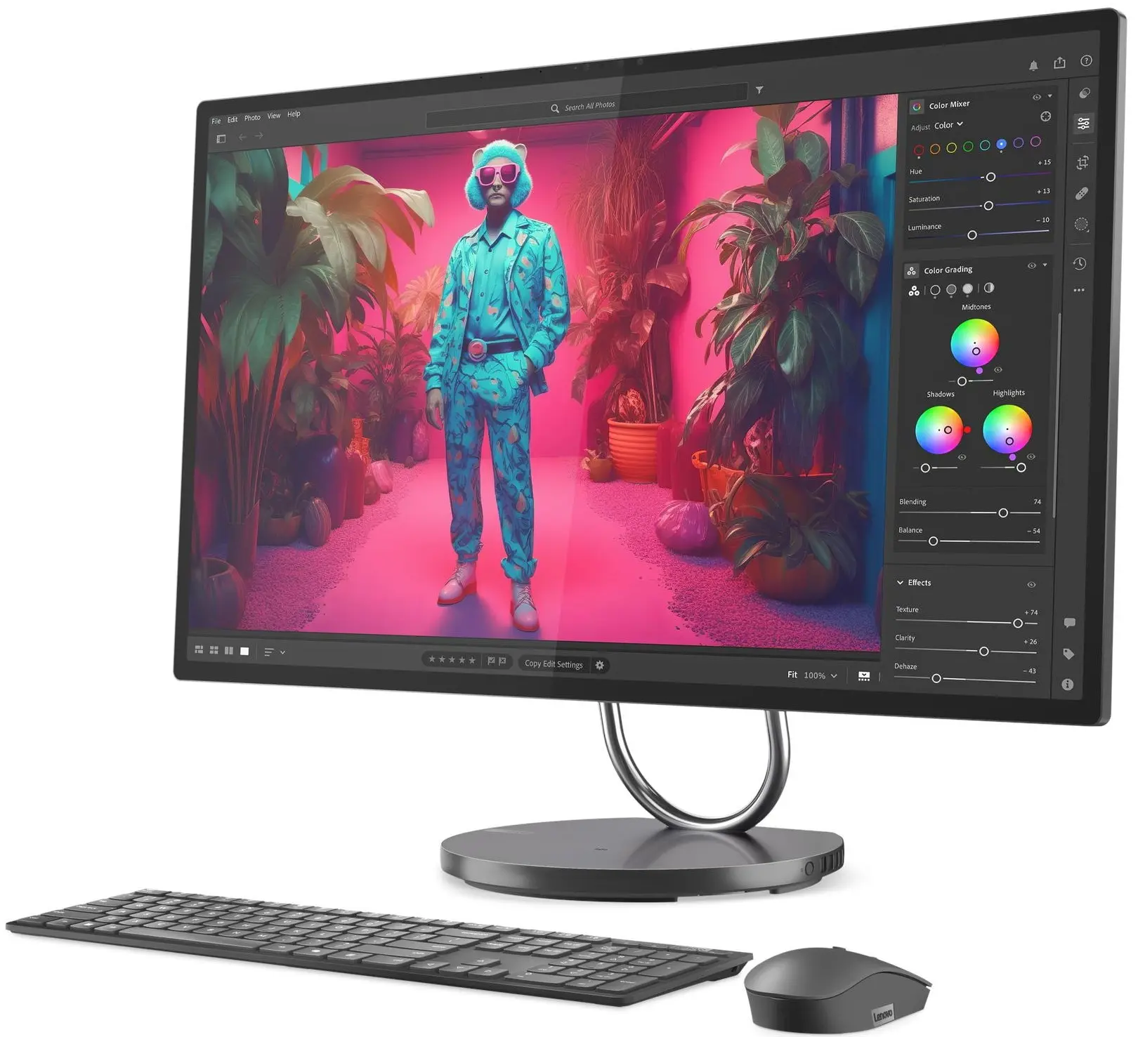 All in one Lenovo Yoga 32ILL10 Intel Core Ultra 7 258V 32GB LPDDR5/1TB SSD W11Pro (Storm Grey)