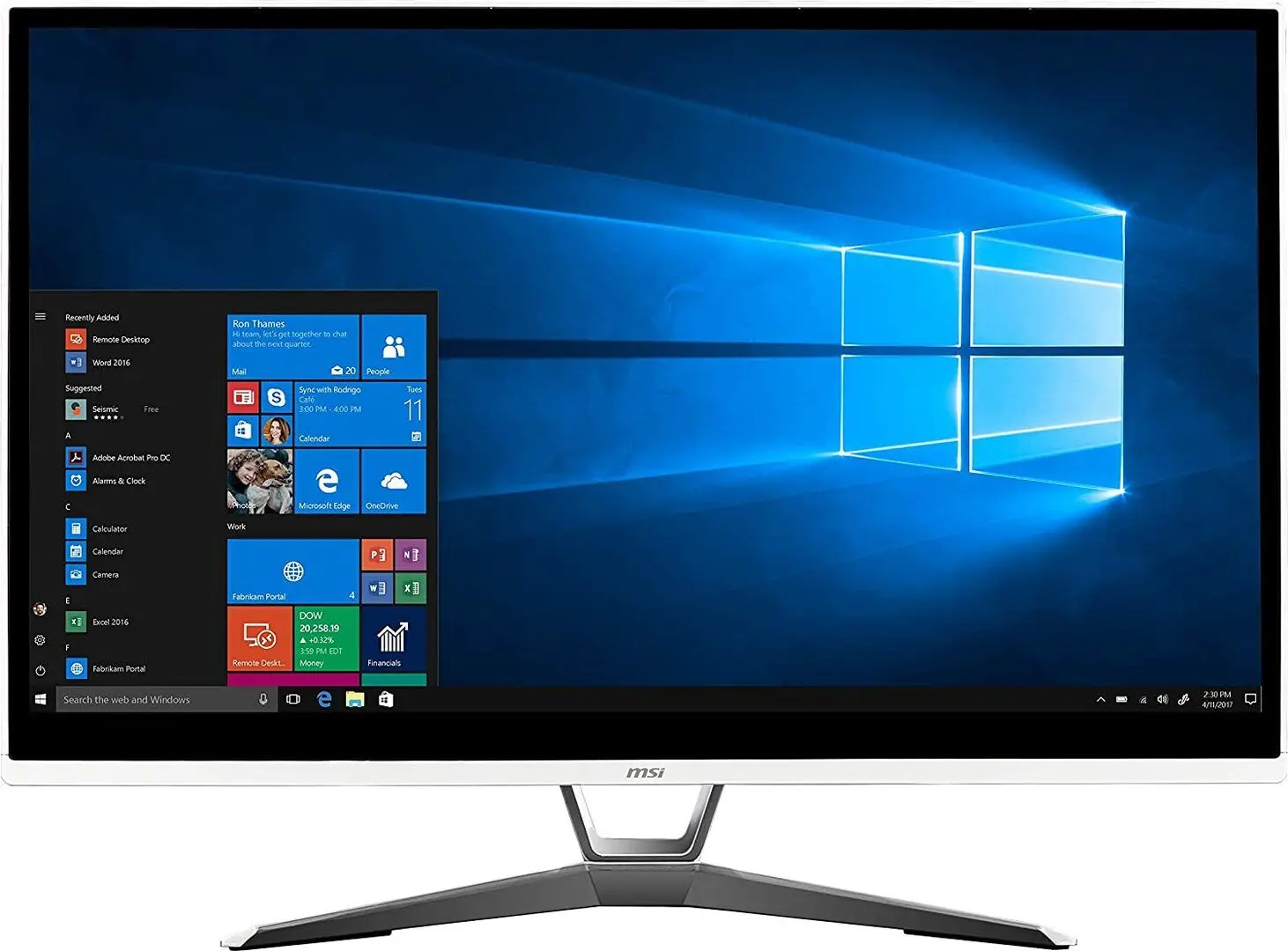 Моноблок MSI Pro 22XT 10M-612EU Intel Pentium G6400 4GB DDR4/128GB SSD (White)