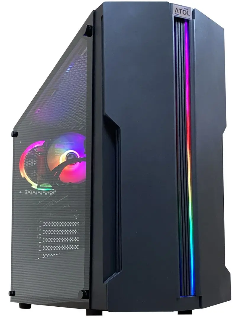 Sistem PC ATOL Gaming PC1055MP AMD Ryzen 5 4500 8GB DDR4/1TB HDD (Black)