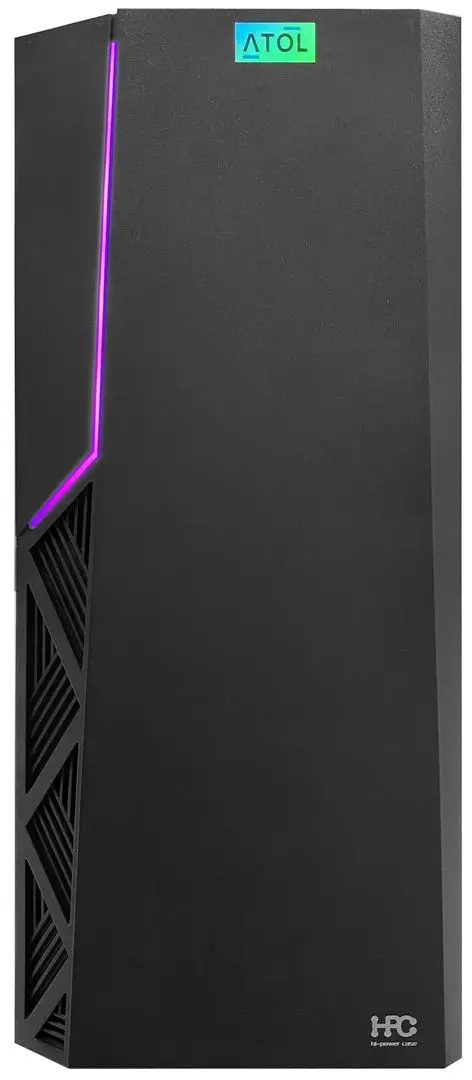 Sistem PC Atol PC1045MP Intel Core i3-10100F 8GB DDR4/512GB SSD/1TB HDD Linux (Black)