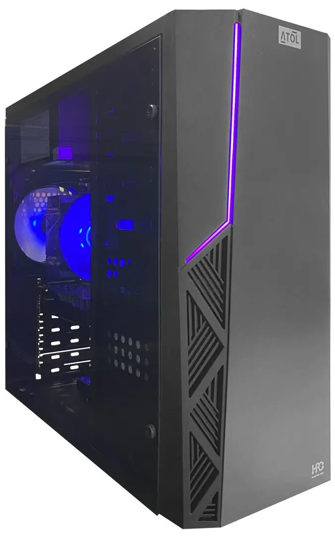 Sistem PC Atol PC1045MP Intel Core i3-10100F 8GB DDR4/512GB SSD/1TB HDD Linux (Black)