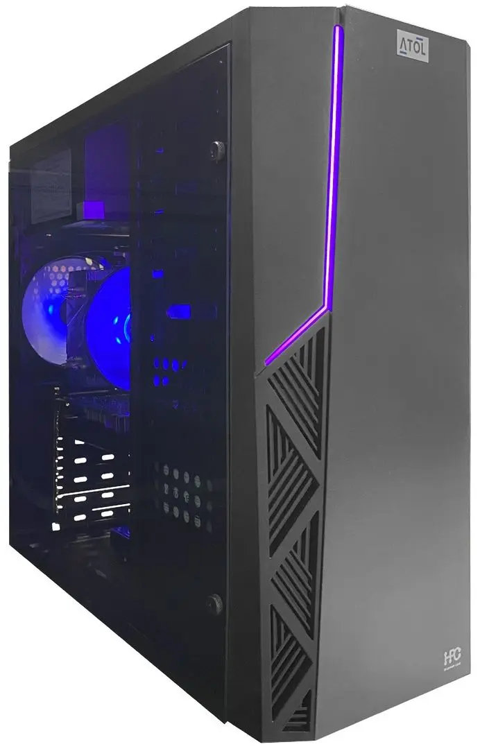 Sistem PC Atol PC1053MP Gamer AMD Ryzen 5 4500 16GB DDR4/480GB SSD (Black)