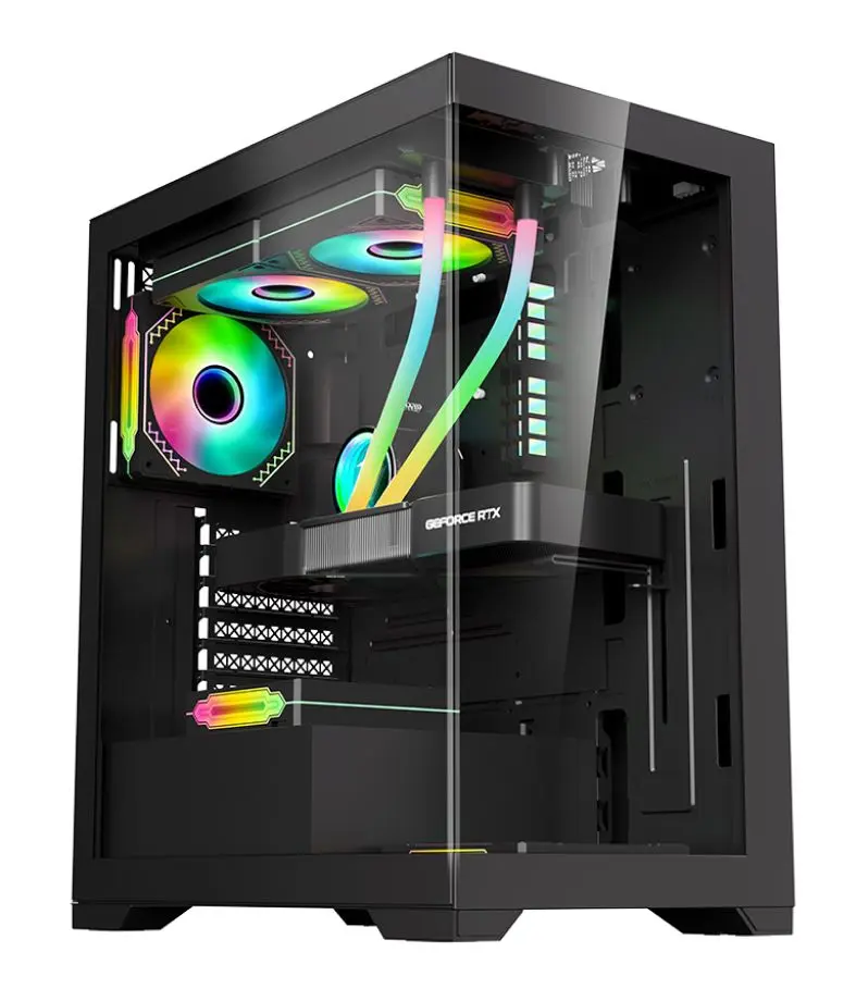 Sistem PC Atol PC1083MP Intel Core i3-12100 16GB DDR4/512GB SSD + 1TB HDD Linux (Black)