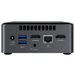 Mini PC Intel NUC Barebone BOXNUC7PJYHN2 Pentium Silver J5005 DDR4 (Black) Thumb