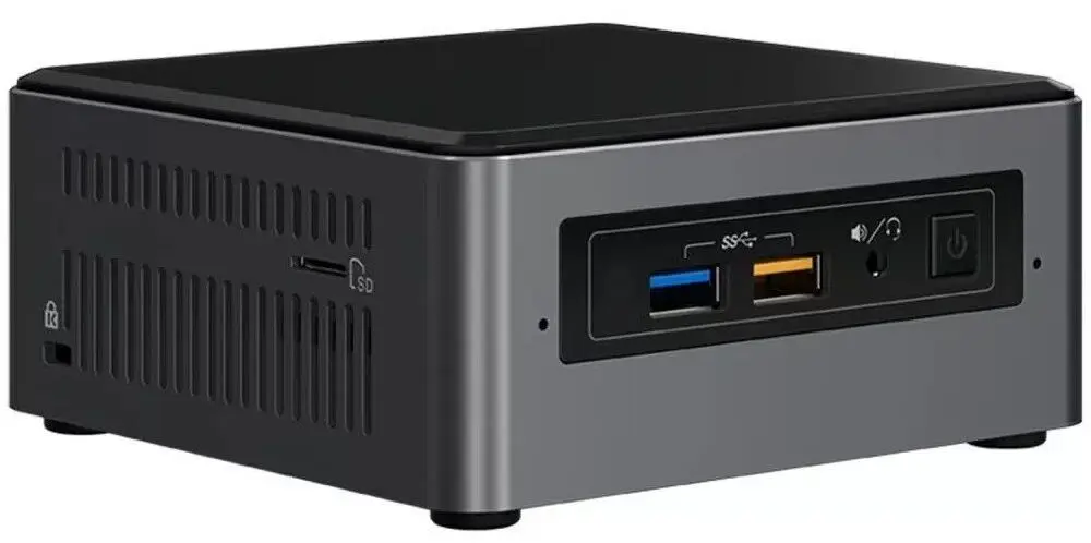Mini PC Intel NUC Barebone BOXNUC7PJYHN2 Pentium Silver J5005 DDR4 (Black)