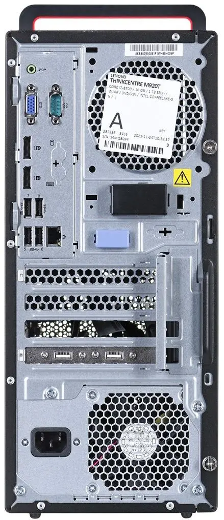 Системный блок Lenovo ThinkCentre M920T Intel Core i7-8700 16B DDR4/1TB SSD W11Pro (Black/Red)