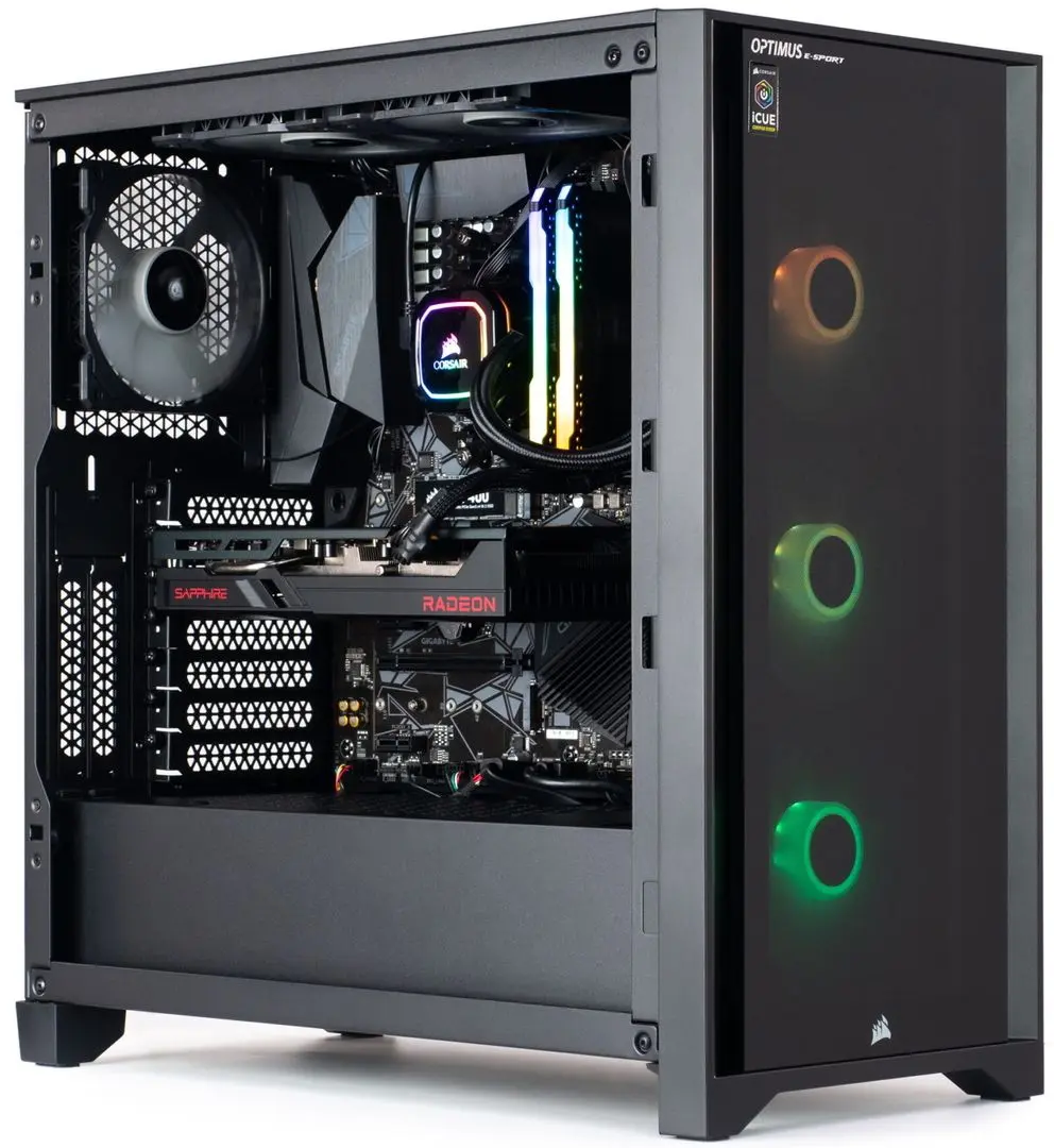 Sistem PC Optimus E-Sport GB550T-CR1 AMD Ryzen 7 3800X 16GB DDR4/1TB SSD (Black)